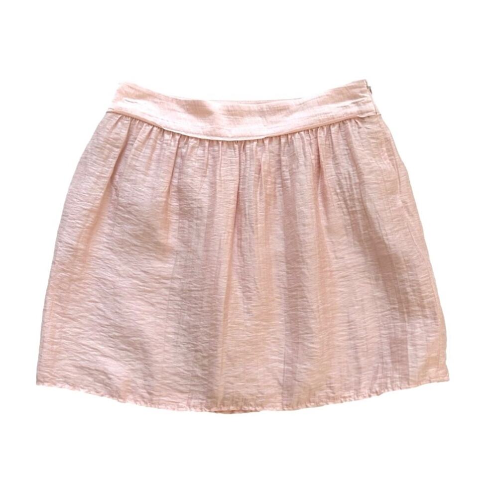 Ann Taylor Loft Skirt Pink Linen Blend Pockets Lined Full Mini Skirt Size 6 - Picture 11 of 11